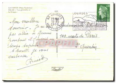 Gavarnie (Htes-Pyrénées) — Ogólny widok i Cirque — wydawca Cimy — Rewers