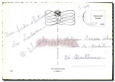 Lembrança de GENEVE — collage de vistas — Edição Jaeger — Verso