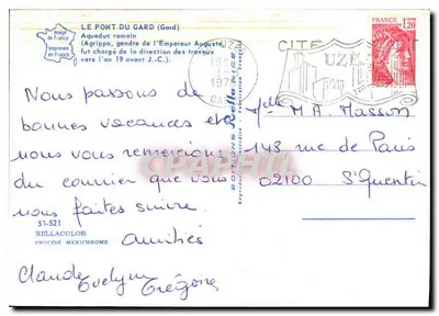 Ponte du Gard — Aqueduto romano de Augusto — Edições Rella — Verso