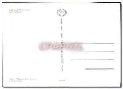 Valdahon (Doubs) — Vista generale — Editore Combieter — Verso