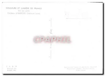 Zamek w Amboise — Dolina Loary — Wydawnictwo Érivan, Rue Mattei, Paris-Sud — Rewers