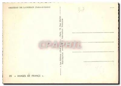 Castelo de Langeais — Indre-et-Loire — Edições d'Art Yvon, Paris — Verso