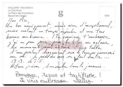 Valloire — widok panoramiczny i zimowe aktywności — Wydawnictwo Épiphane Grange n°1659 — Rewers