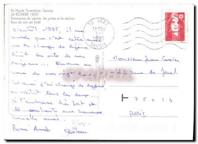 La Rosière — Savoie, Francja — wydawca nieodczytelny — Rewers