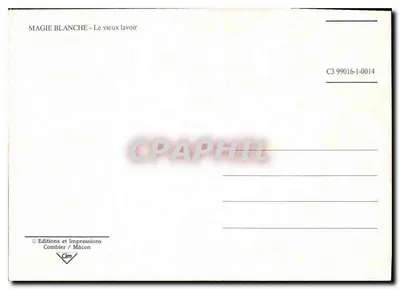 Magia Branca - O velho lavatório — Edições e Impressões Combier / Mâcon, n° C3 99016-1-0014 — Verso