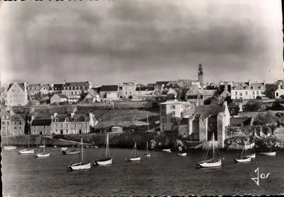 Le Conquet (Finistère) — Vista geral da cidade e do porto com maré alta — Edições de Arte JOS, Châteaulin
