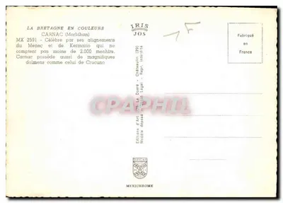 Megality w Carnac — Carnac (Morbihan) — Éditions d'Art Jos. Le Doaré — Rewers