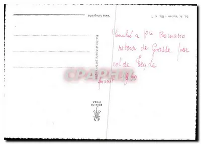 Ponte di Grabelle — Val d'Aspe — Ed. A. Vocher, n. 1 — Verso
