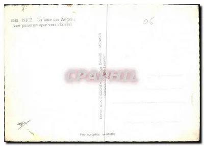 Nowoczesna pocztówka Nice Widok panoramiczny na Esterel — Rewers