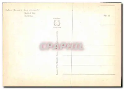 Nabeul (Tunisja) — Dzień targowy — Société Cartiâge, Tunis — Rewers