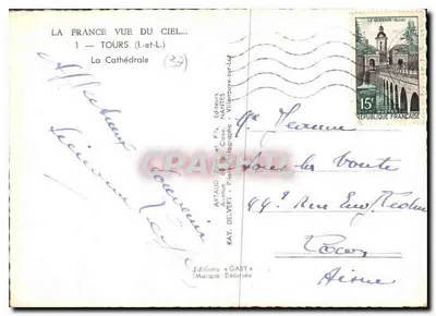 Tours — A Catedral — Éditions Gaby — Verso