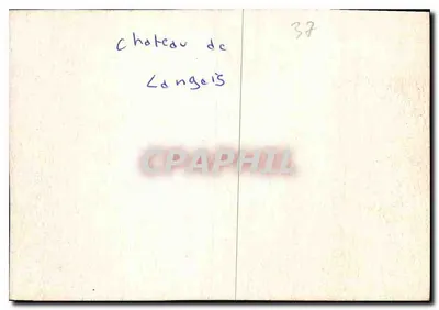 Château de Langeais — vue panoramique — éditeur inconnu, n° de série 37 — Verso
