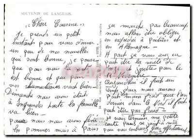 Langeais — Castello, Ponte e Giardini — Editore L'Étel — Verso