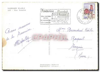 Château de Nazelles — Mon Domaine — Photographie Véritable Reproduction Interdite — Rewers