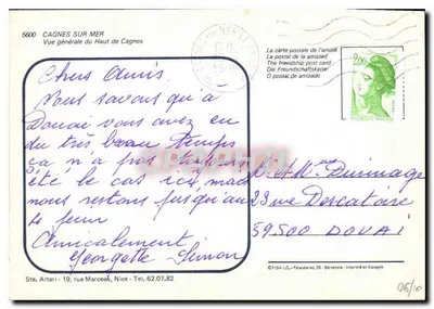 Ogólny widok z wysokiego miejsca w Cagnes — Cagnes-sur-Mer — FISA 1.G. - Palau de la Barca — Rewers