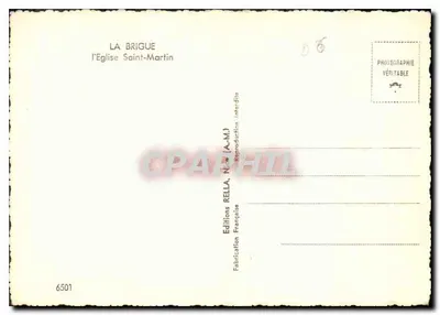 Cruzada del siglo XV (atribuida a Bréa) — La Brigue, la Iglesia de San Martín — Ediciones Rella — Reverso