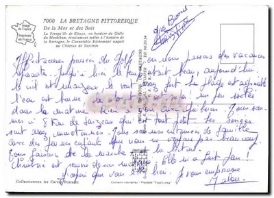 Presqu'île de Rhuys — Cartolina d'epoca— editore CRAPHIL, n. 7000 — Verso