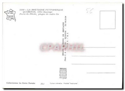 Quiberon — Porty rybackie, plaże z drobnym piaskiem — Éditions Y. R. CAMPAL — Rewers