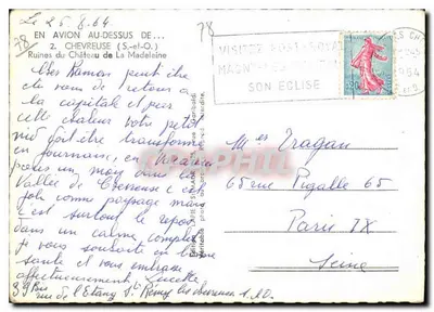 Ruiny zamku La Madeleine — Chevreuse (S.-et-O.) — La Cie Service — Rewers