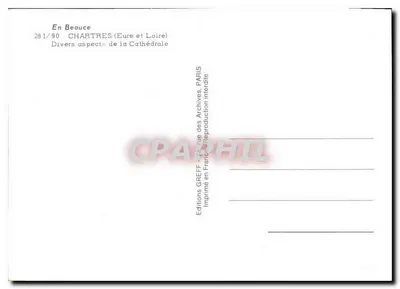 Katedra w Chartres — Różne widoki — Wydawnictwo Beauce, nr 281/90 — Rewers