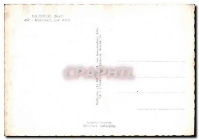 Maubeuge (Nord) — Monumento aos Mortos — Mexichrome — Verso