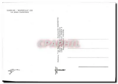 Place Castellane — Marselha — Éditions La Cigogne — Verso