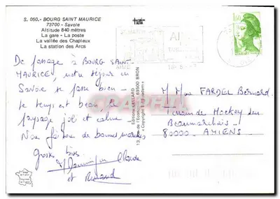 Bourg Saint Maurice e arredores — os Arcs, Vale dos Chapieux — Edições Cellard — Verso
