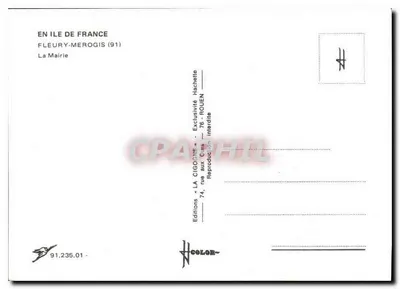 Urząd Miejski w Fleury-Merogis — Ile-de-France — Wydawnictwo La Cigogne — Rewers