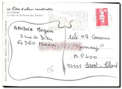 El puerto de Saint-Pierre des Embiez — Six Fours — Ediciones Azur Riviera — Reverso