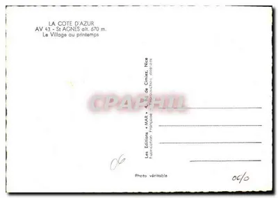 St Agnes — Wiosenny wieś — Les Editions « MAR », Nice — Rewers