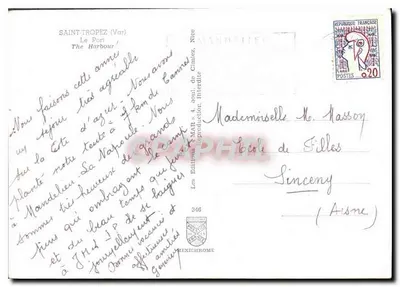 Saint-Tropez — Port — Wydawnictwo M.A.B. nr 346 — Rewers