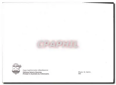 Tradycyjna chatka melezyjska — Nouméa — Éditions Solaris Nouméa, n° 582 — Rewers