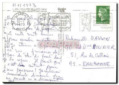 Villard de Lans — stacja narciarska — wydawca Graphil, nr 370 — Rewers