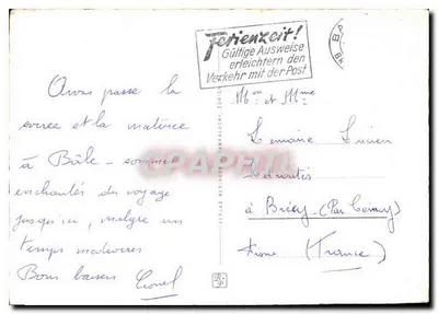 Bâle, Rathaus — mercado animado — MERKUR AG, S 3979 — Verso