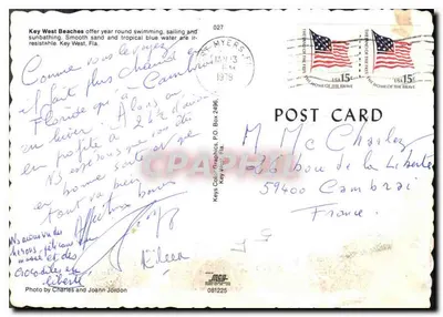 Praias de Key West — Key Color Graphics, n°027 — Verso