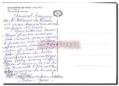 St-Etienne-de-Tinee — Ogólny widok z powietrza — Combiert Imprimeur — Rewers