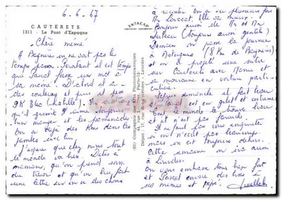 Most Hiszpański — Cauterets — Wydawca: Spółka Sztuki Fotomechanicznej, Paryż — Rewers