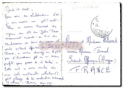 Schloss Vaduz — Principado do Liechtenstein — Elektra-Verlag — Verso