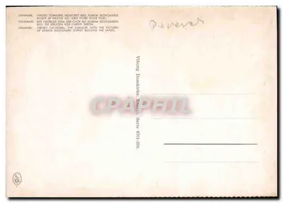 Katedra w Viborgu — wnętrze z lampą i freskami — wydawca Viborg Dombirkre, seria 6701-398 — Rewers