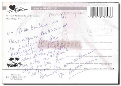 Sainte-Anne — Martinique — Éditions Grand Sud, n°45 — Verso