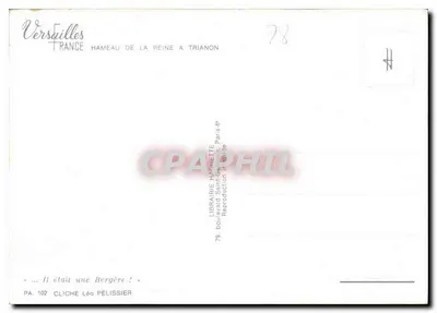 Hameau de la Reine w Trianon — Versailles — Librairie Hachette — Rewers