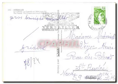 Versailles — O Castelo, A Capela e a Ala Luís XV — Éditions d'Art Versailles — Verso
