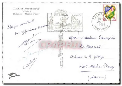 Colmar — Uitzicht op de Maison Pfister — Uitgever: L'Alsace Pittoresque — Achterkant
