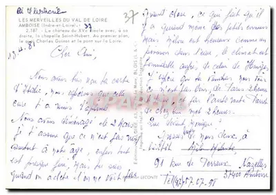 Amboise — Zamek z XV wieku i most nad Loarą — Wydawnictwo LECONTE — Rewers