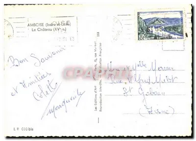 Amboise — O Castelo (século XV) — Les Éditions d'Art — Verso
