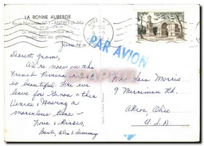 La Bonne Auberge — Antibes — wydawca: La Bonne Auberge — Rewers