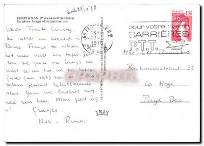Perpignan — Plac Arago i palmarium — Éditions Réunion — Rewers