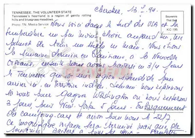 Tennessee — O Estado dos Voluntários — TN Media Service — Verso