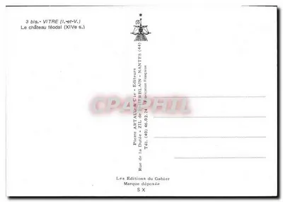Vitre — Zamek feudalny (XIV w.) — Pierre ARTAUD & Cie - NANTES — Rewers