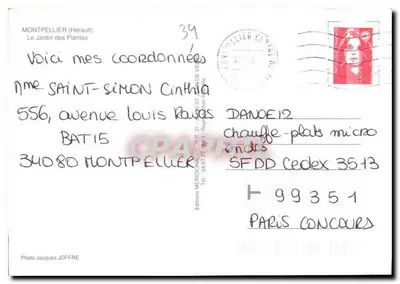 Montpellier — Ogród Botaniczny — Wydawnictwo Méridionales — Rewers